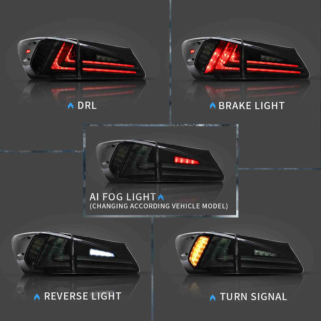 <<t23>0>LAND  Full  LED  HeadlighTs  And  TaillighTs  For  Lexus  IS250 IS350 ISF 2006-2013