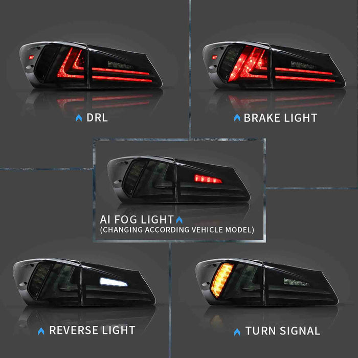 VLAND Voll-LED-Scheinwerfer und Rücklichter für Lexus IS250 IS350 ISF 2006–2013