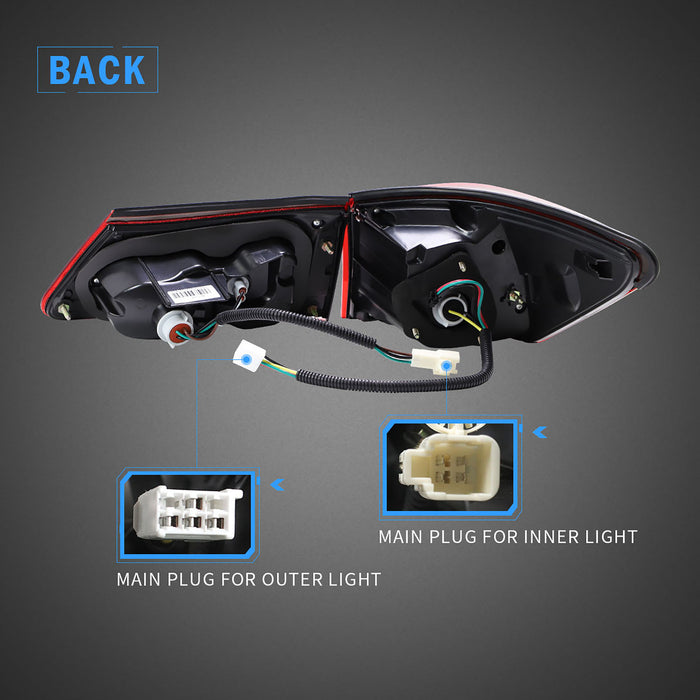 Feux arrière VLAND LED pour feux arrière Lexus IS250, IS350, ISF, IS200d, IS220d 2005-2014