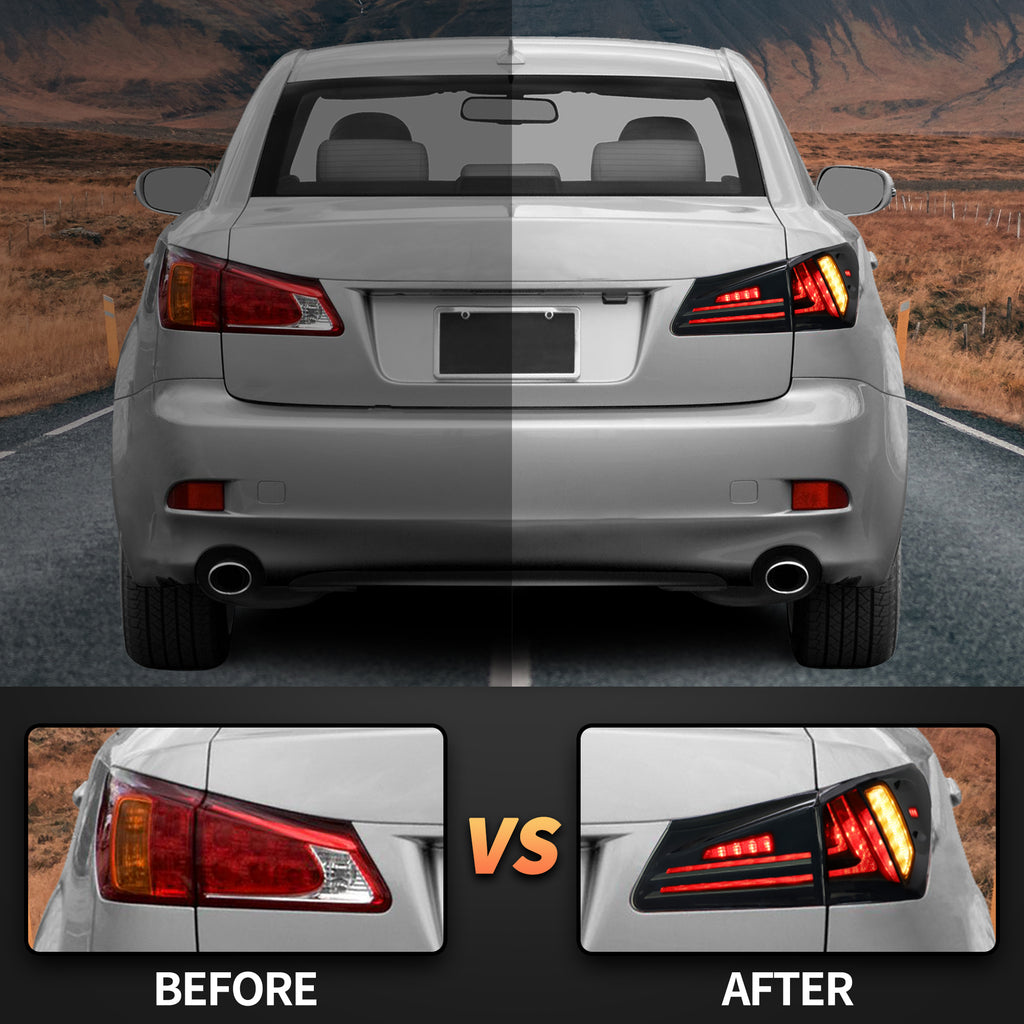 VLAND LED Tail Lights For 2005-2013 Lexus is250 is350/ 2007-2014 isf Rear lights